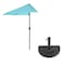 Pure Garden 9 Ft Semicircle Patio Umbrella with Base, Blue 50-145-BB - alternate 5